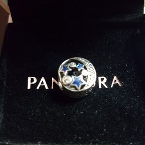 Pandora stars charm with blue accents
